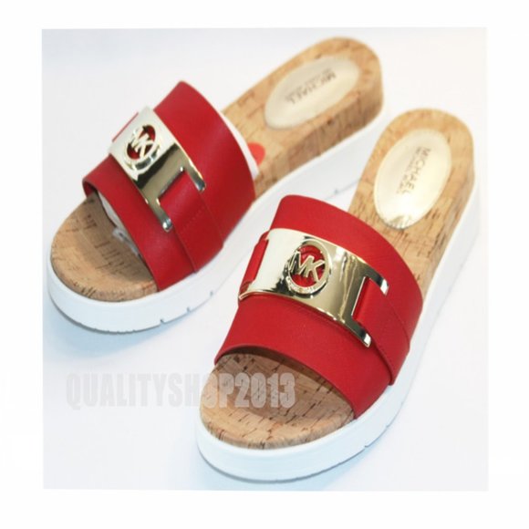 Michael Kors Warren PVC Sandal red color with box - Picture 3 of 8